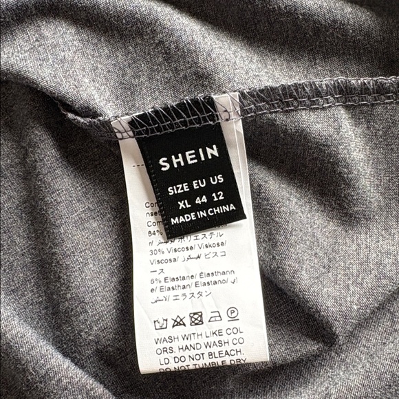 Women's Gray V-Neck Layered Sleeve Top - Picture 8 of 8